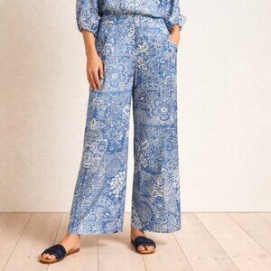 Johnny Was NWT Lauchlen Dolce Boho Stretch Silk Wide Leg Pants NWT | Size L